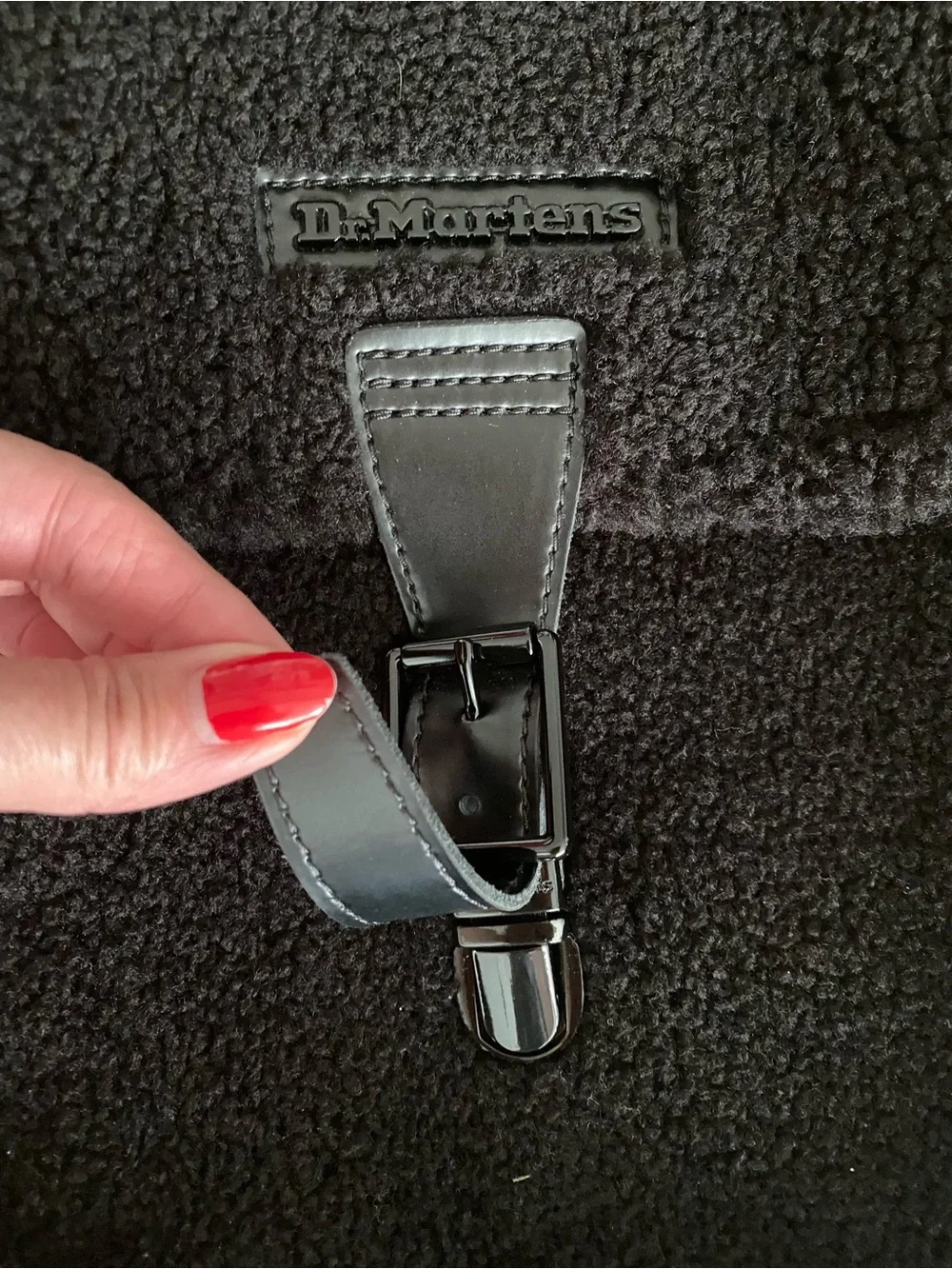 Dr. Martens Black Sherpa Mini Backpack